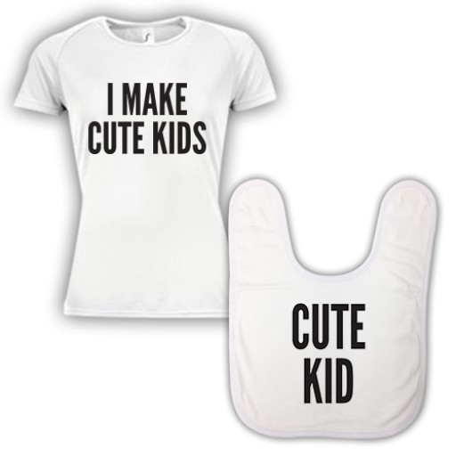 Double Pack Baby Bib & T-Shirt- Cute Kid