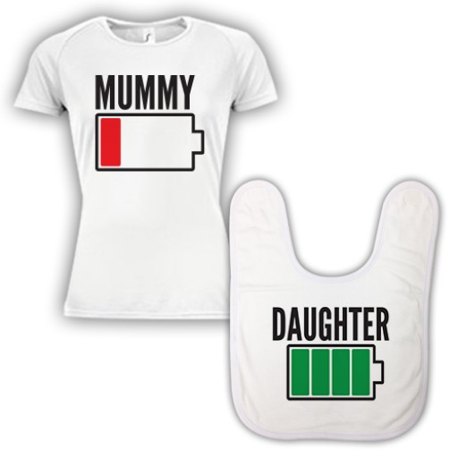 Double Pack Baby Bib & T-Shirt- Mum & Daughter