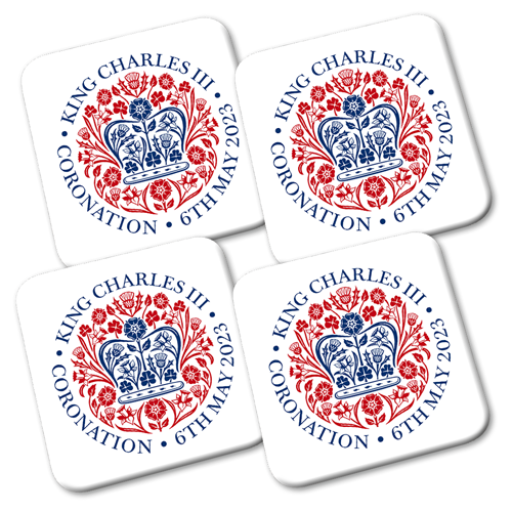 King Charles III 3rd Coronation Coasters Pack Of 4 