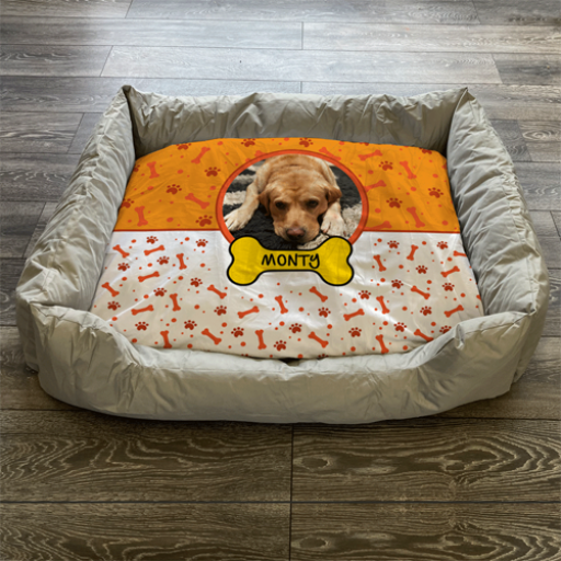Personalised Dog Bed Orange
