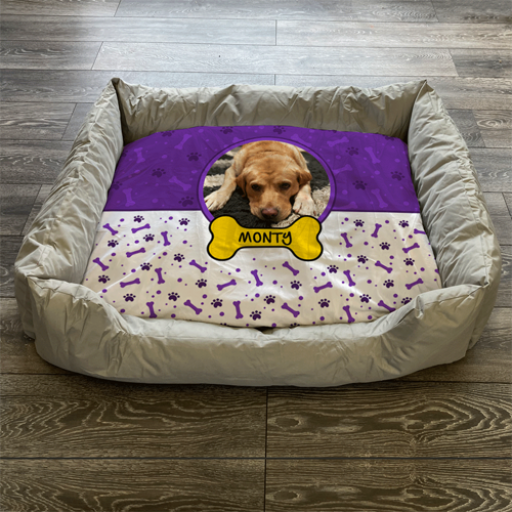 Personalised Dog Bed Purple