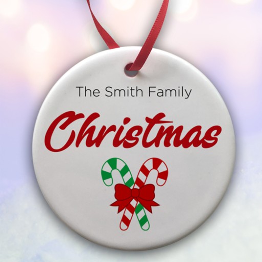 The....... Family Christmas Ceramic Bauble