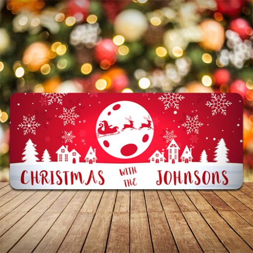 Personalised Christmas Sign Christmas With The