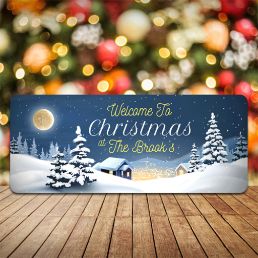Personalised Christmas Sign Welcome To Christmas