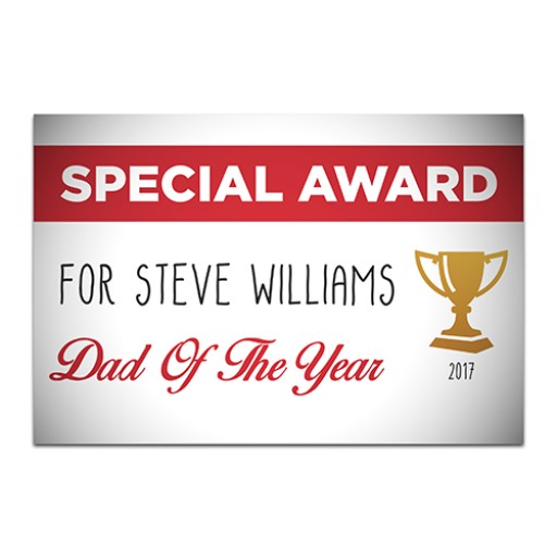 Aluminium Wall Art - Special Award Person Of The Year
