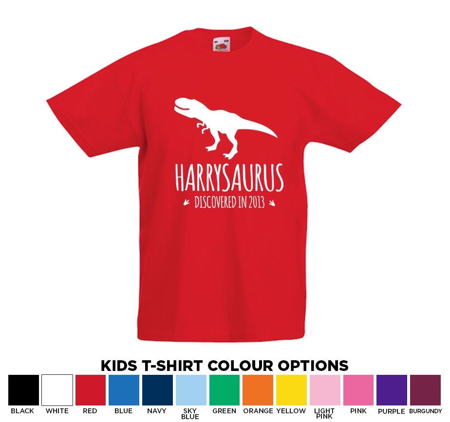 100% Cotton Kids T Shirt Screen Printed Babysaurus T Shirt 