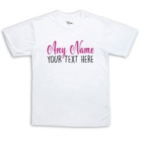 Sublimation T-Shirt - Any Name Any Message Pink