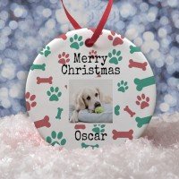 Ceramic Bauble - Pets Christmas Photo Upload 1 