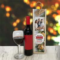 Personalised Wine Box May Your Christmas Be Merry & Bright Photo Upload