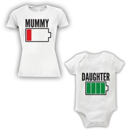 Double Pack Baby Grow & T-Shirt- Mum & Daughter