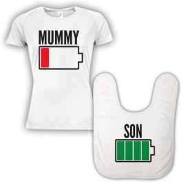 Double Pack Baby Bib & T-Shirt- Mum & Son