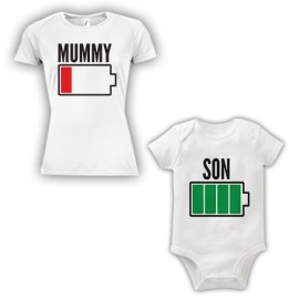 Double Pack Baby Grow & T-Shirt- Mum & Son