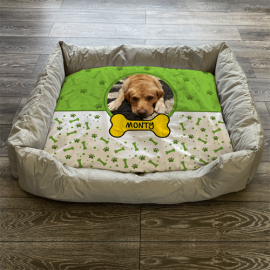 Personalised Dog Bed Lime Green
