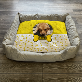 Personalised Dog Bed Yellow