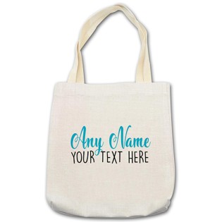 Shopping Bag - Any Name Any message Blue