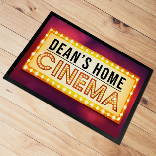 Personalised Door Floor Mat Home Cinema