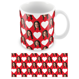 Personalised Valentines Day Mug Hearts 1