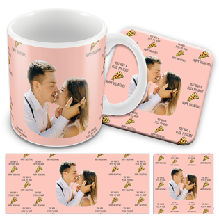 Personalised Valentines Day Mug Pizza My Heart