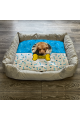 Personalised Dog Bed Sky Blue
