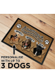 Personalised Door Floor Mat All Guests Must Be Approved By The Dogs 