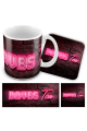 Personalised Mug & Coaster Set Neon Pink